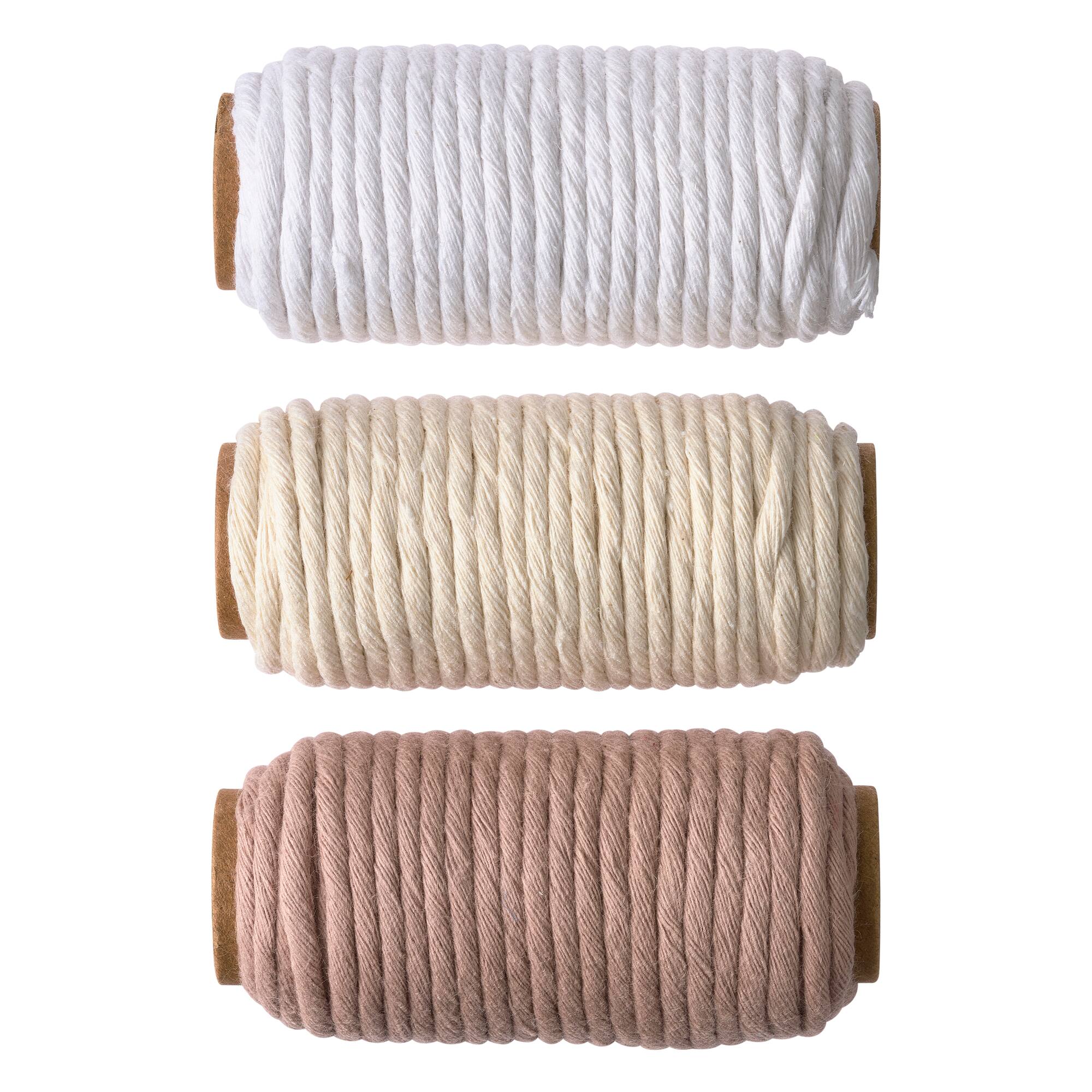 6 Packs: 3 ct. (18 total) 3mm White Cotton Macramé Cords by Bead Landing™